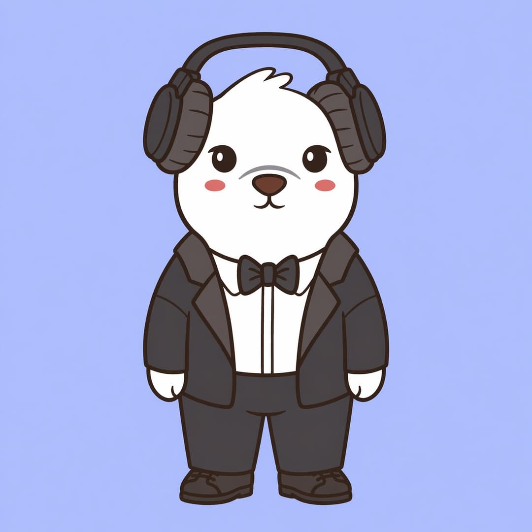 A full-body BEARISH character reference